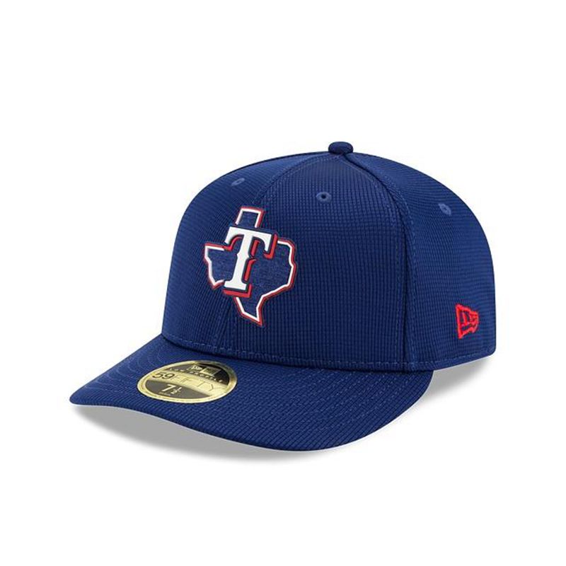 MLB Texas Rangers Clubhouse Collection Low Profile 59Fifty Fitted (EIR1287) - Blue New Era Caps